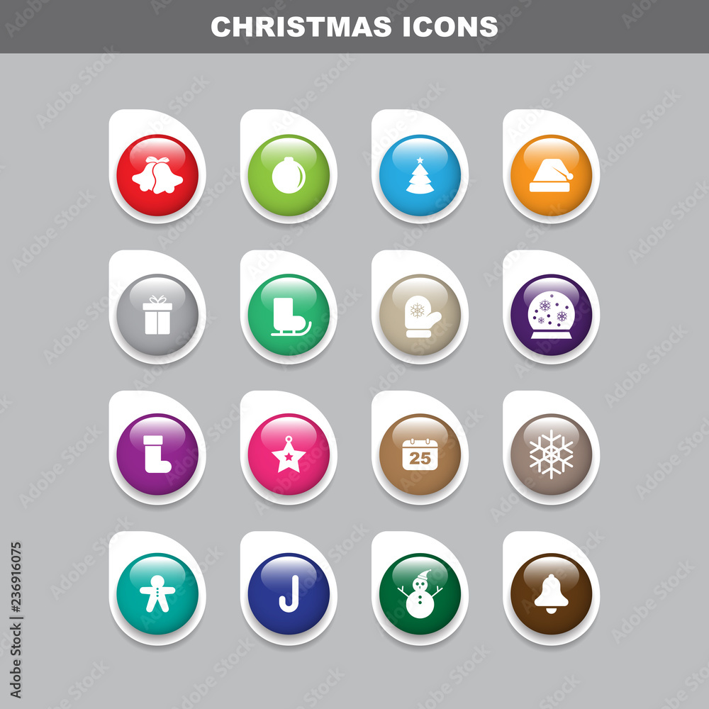 Chirstmas Icon Set with Fullcolor Chirstmas Icon Set with Fullcolor
