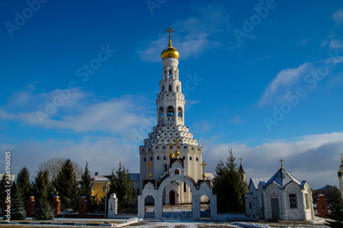 golden domes of a christian temple
