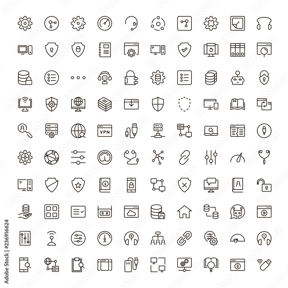 Programming icon set Programming icon set