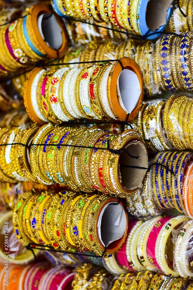 Indian bangles in local market.