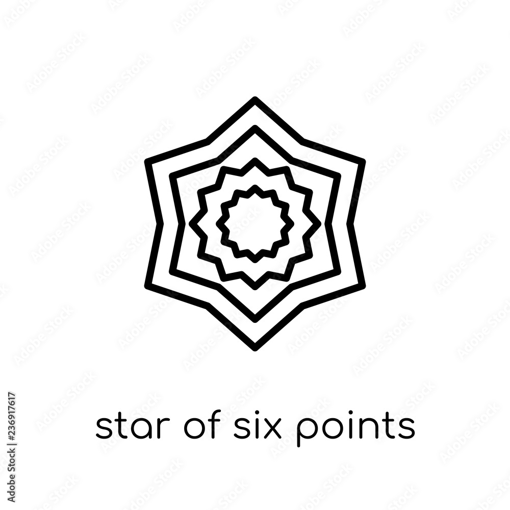 Star of six points icon from Geometry collection.