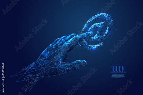 computerization low poly blue