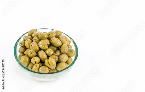 Green olives served in a bowl