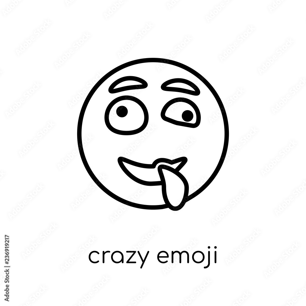 Crazy emoji icon from Emoji collection. Crazy emoji icon from Emoji collection.