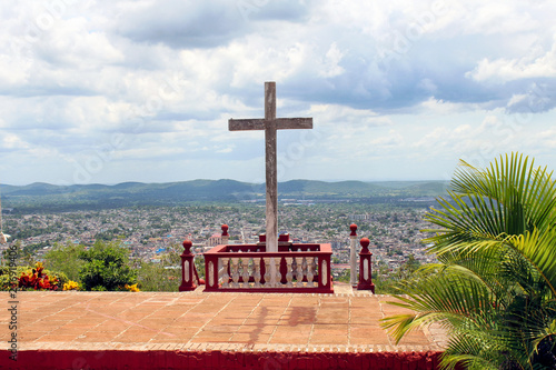Vászonkép Viewpoint Hill of the Cross in the city of Holguin, Cuba