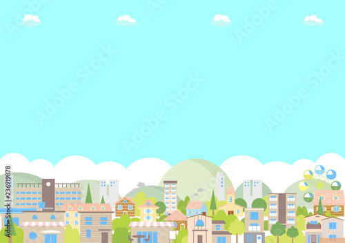 街並み　風景　イラスト