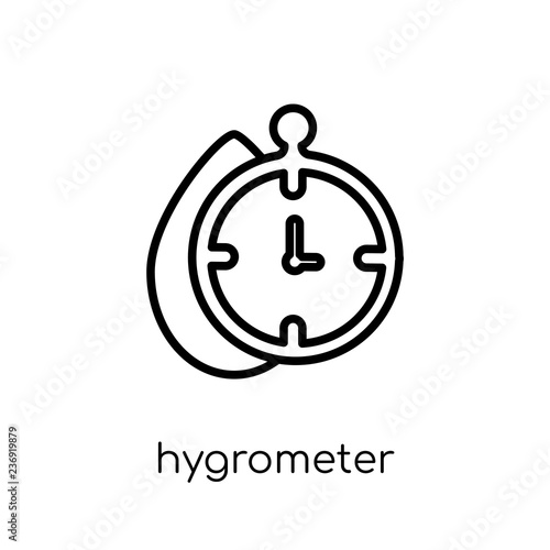 Hygrometer icon. Trendy modern flat linear vector Hygrometer icon on white background from thin line sauna collection