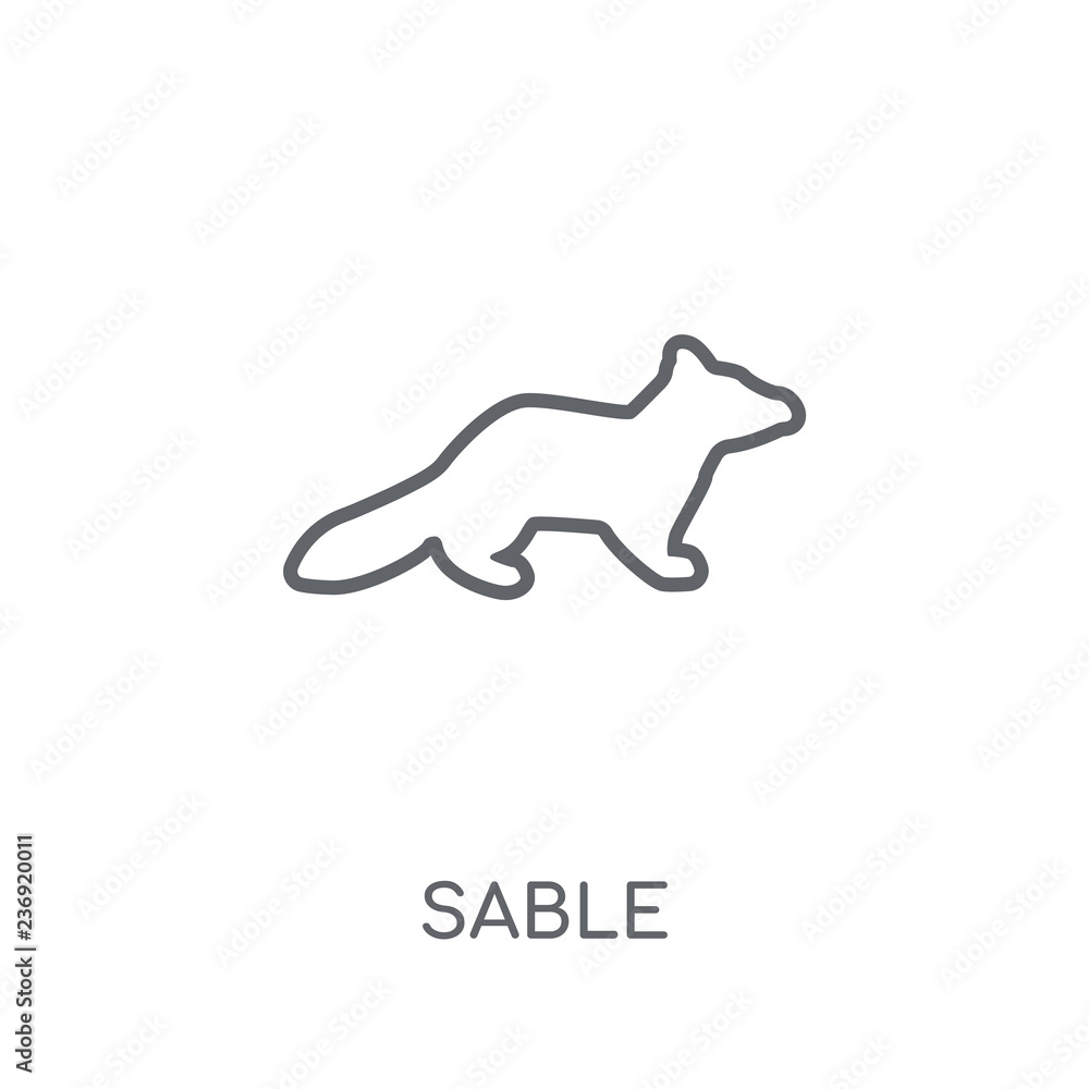 Sable linear icon. Modern outline Sable logo concept on white background  from animals collection Stock Vector | Adobe Stock
