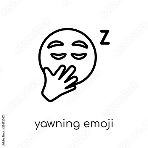 Yawning emoji icon from Emoji collection.