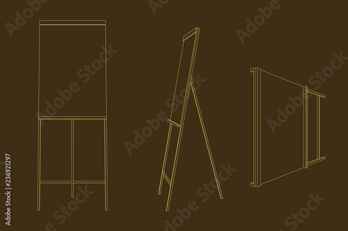 Empty flip chart. Vector ou...