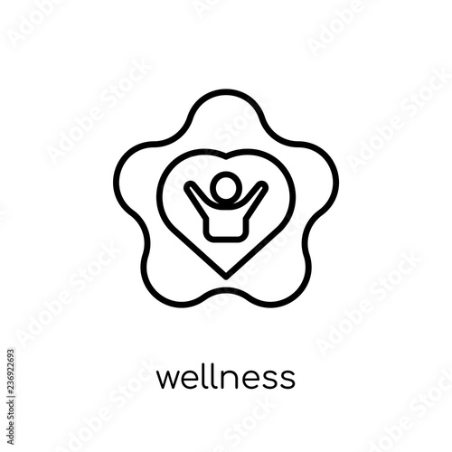 Wellness icon. Trendy modern flat linear vector Wellness icon on white background from thin line Insurance collection