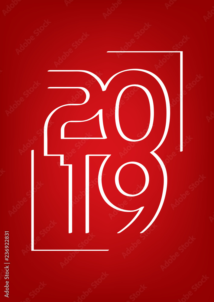 Vector 2019 Happy New Year background. Vector 2019 Happy New Year background.