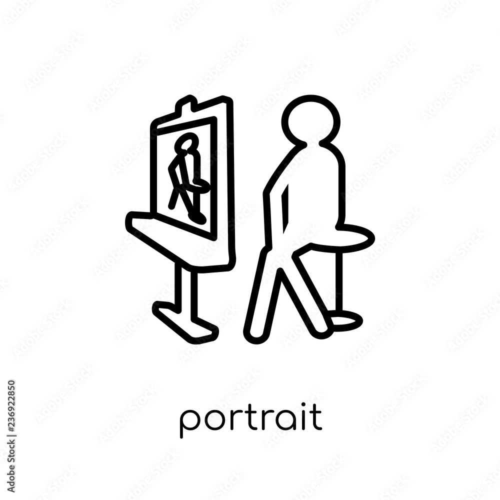 Portrait icon from collection. Portrait icon from collection.