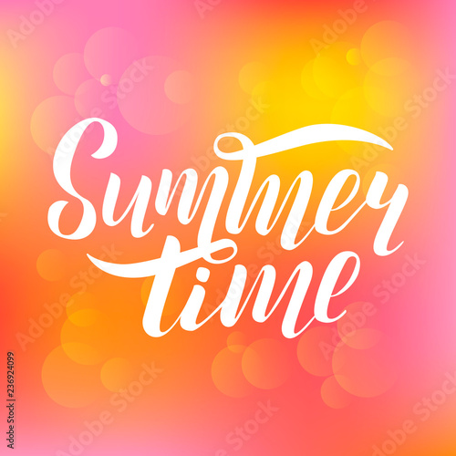 Summer time calligraphic design