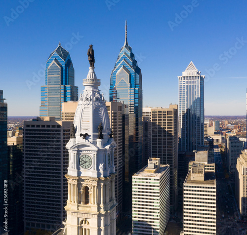 Obraz na płótnie Urban Core City Center Tall Buildings Downtown Philadelphia Pennsylvania w salonie