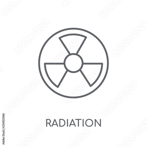 radiation linear icon. Modern outline radiation logo concept on white background from army and war collection