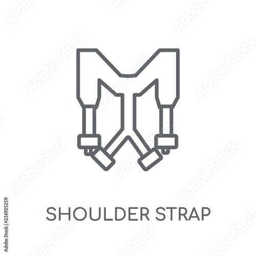 Shoulder strap linear icon. Modern outline Shoulder strap logo concept on white background from army and war collection