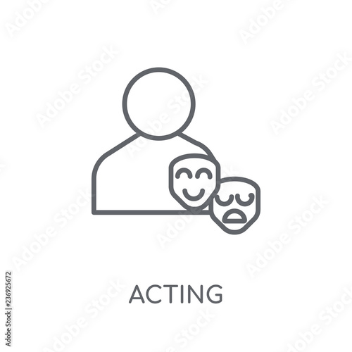 Acting linear icon. Modern outline Acting logo concept on white background from Activity and Hobbies collection