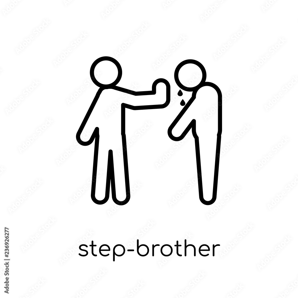 stepbrother icon. Trendy modern flat linear vector stepbrother icon