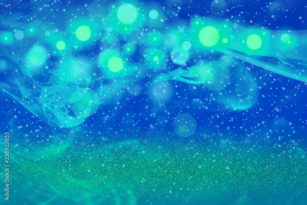 Obraz premium fantastic shiny glitter lights defocused bokeh abstract background with sparks fly, festival mockup texture with blank space for your content