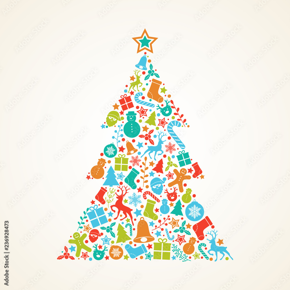 Christmas background with beautiful decorations. Vector. Christmas background with beautiful decorations. Vector.
