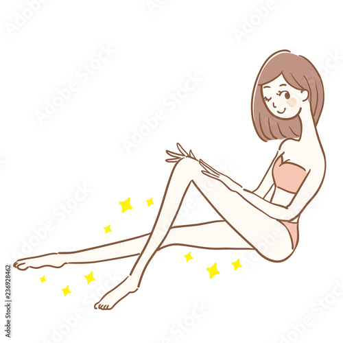 脚が綺麗な女性　全身