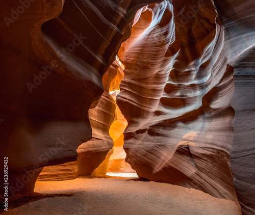 The glowing colors of Antelope Canyon, the famous slot canyon in Navajo Nation near Page Arizona, USA