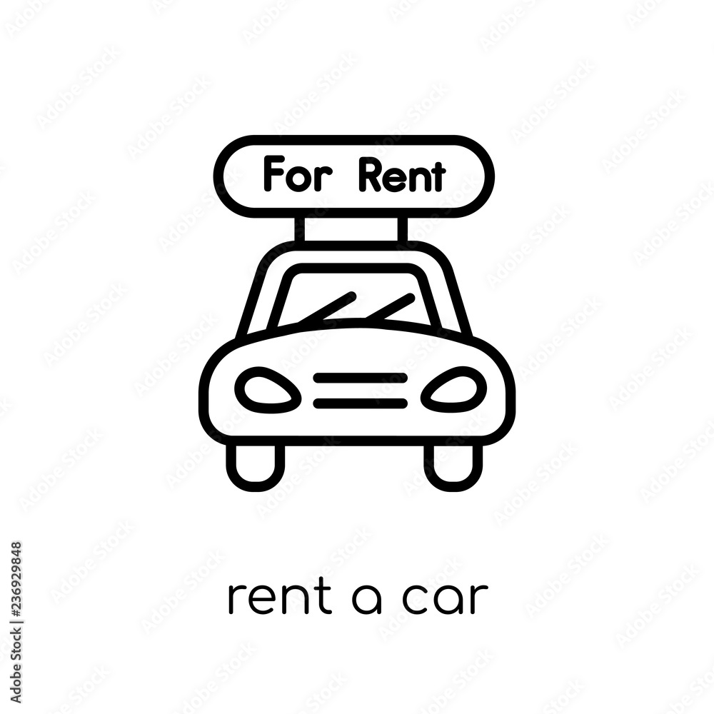 Rent a car icon from Hotel collection. Rent a car icon from Hotel collection.