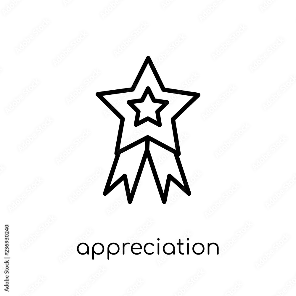 Appreciation icon from collection. Appreciation icon from collection.