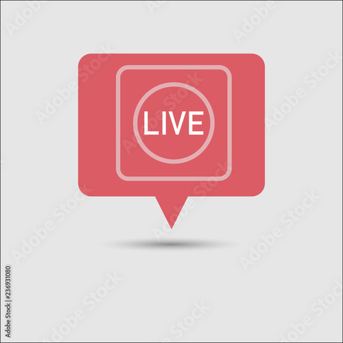 Red social media message notification popup