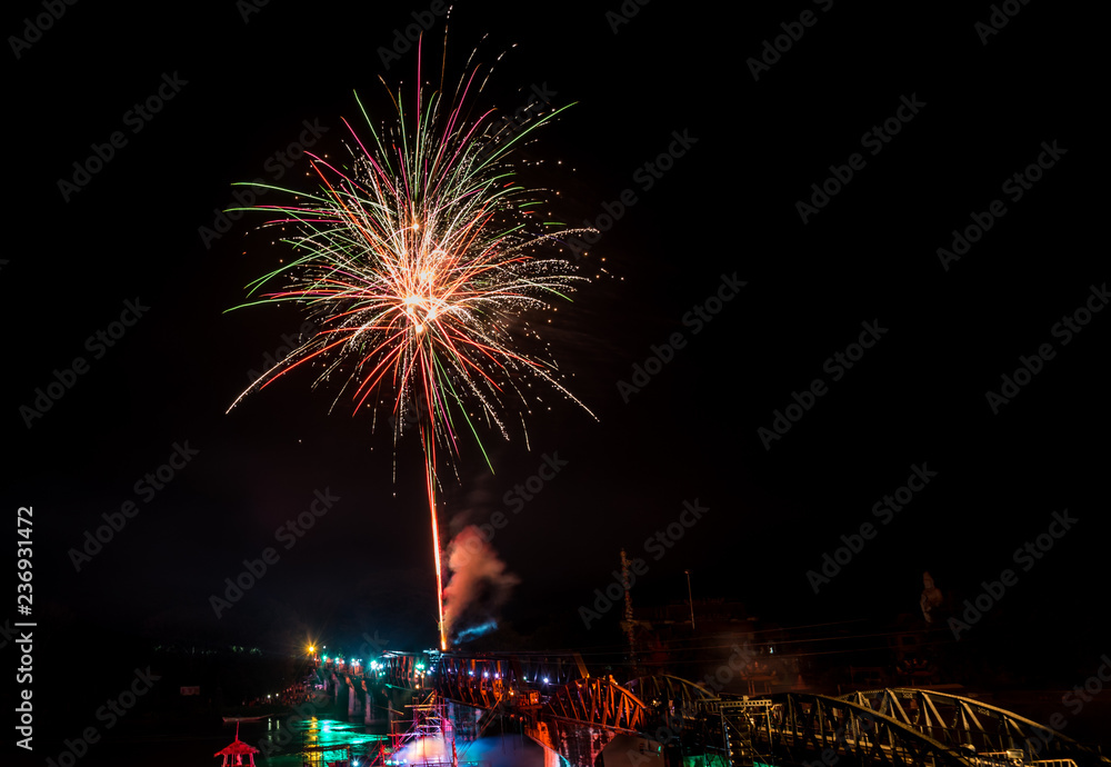 The River Kwai Bridge festival, Kanchanaburi Province, Thailand The River Kwai Bridge festival, Kanchanaburi Province, Thailand