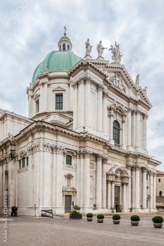 View at the New Cathedral at Place of Paolo VI in Brescia - Italy