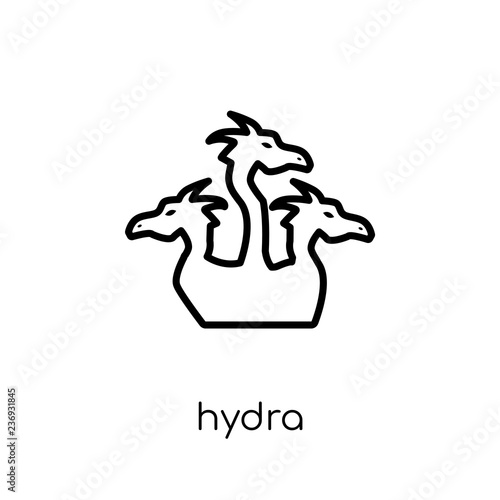 Hydra icon. Trendy modern flat linear vector Hydra icon on white background from thin line Fairy Tale collection
