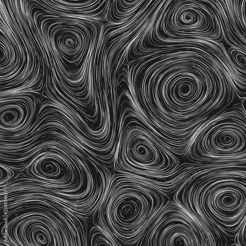 Vector monochrome field visualization of forces. Magnetic or gravitational fluctuations chart. Science backdrop with a matrix of arows with magnitude and direction. Flow representation. Interaction.