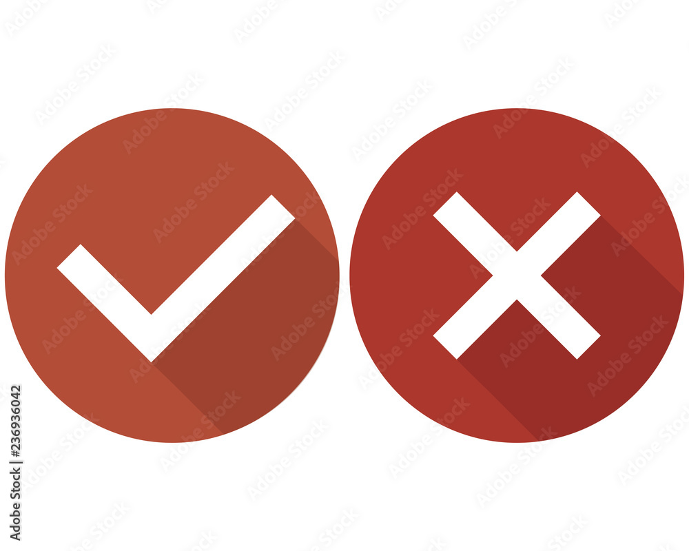 Check box list icons set, green and red isolated on white background, vector. Check box list icons set, green and red isolated on white background, vector.