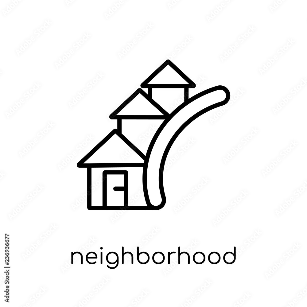 Fototapeta premium Neighborhood icon from Real estate collection.