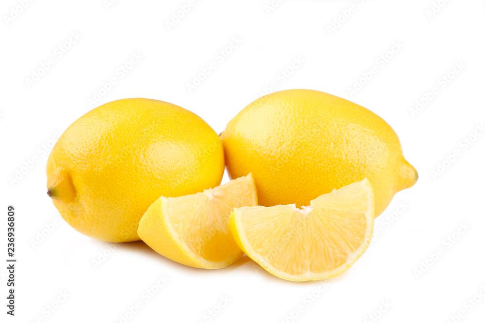 Lemon isolated on white background. Tropical fruit. Lemon isolated on white background. Tropical fruit.