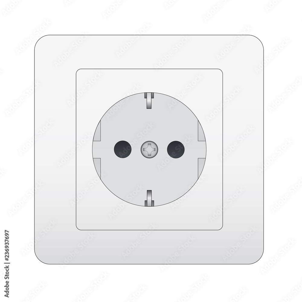 Illustration isolated house wall the socket Illustration isolated house wall the socket