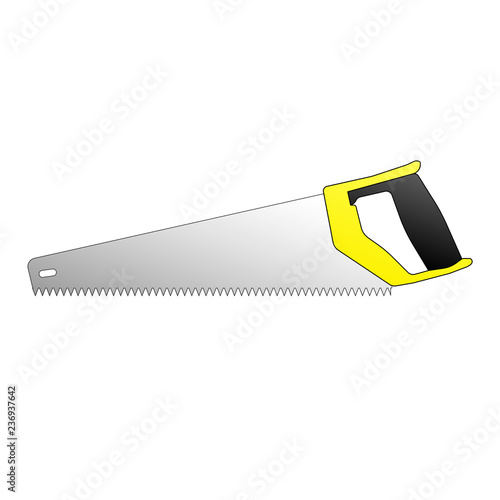 Vector illustration of the hand saw