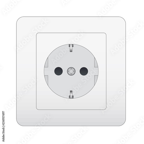 Illustration isolated house wall the socket