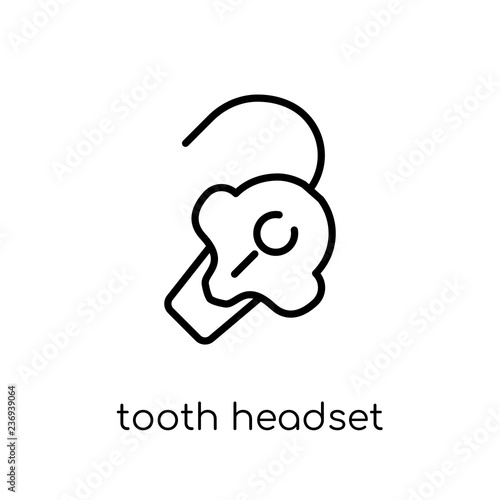 Bluetooth Headset icon. Trendy modern flat linear vector Bluetooth Headset icon on white background from thin line hardware collection