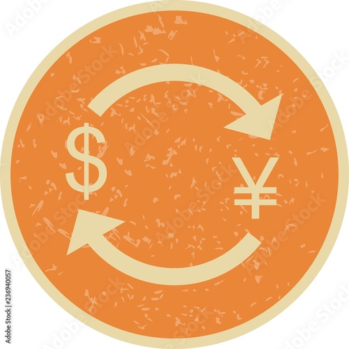 Exchange yen With Dollar Vector Icon