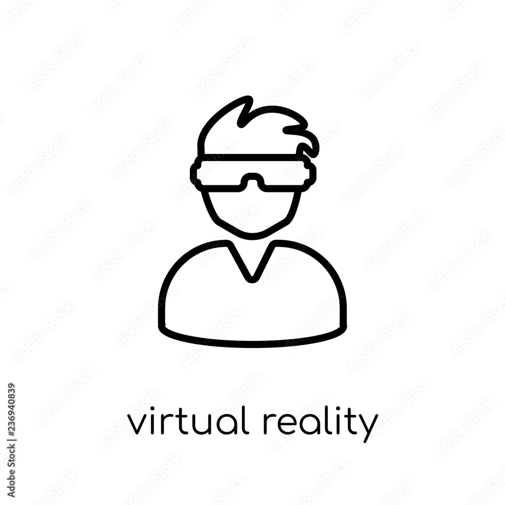 Virtual reality glasses icon from Entertainment collection.