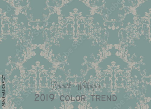 Vintage ornamented pattern Vector. Old style Victorian flourish texture. Grunge decorative design. Light colors