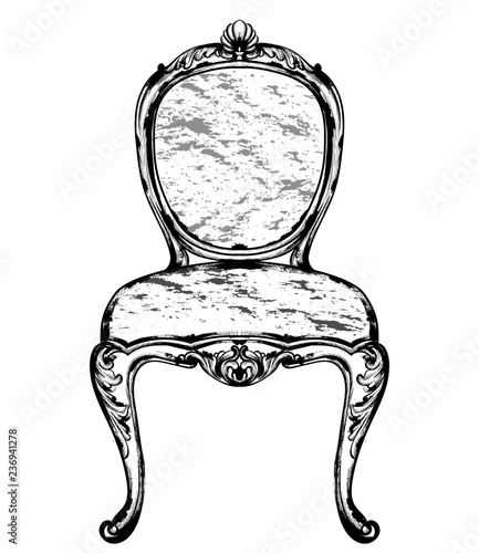 Rich classic armchair. Royal style decotations. Victorian ornaments engraved....