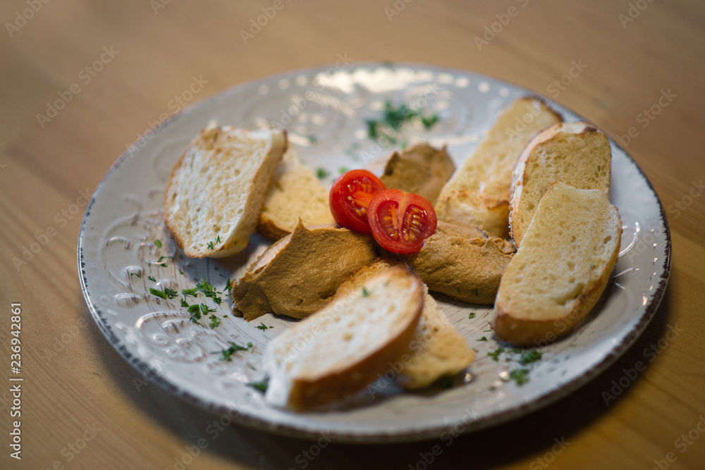 Croutons with pate