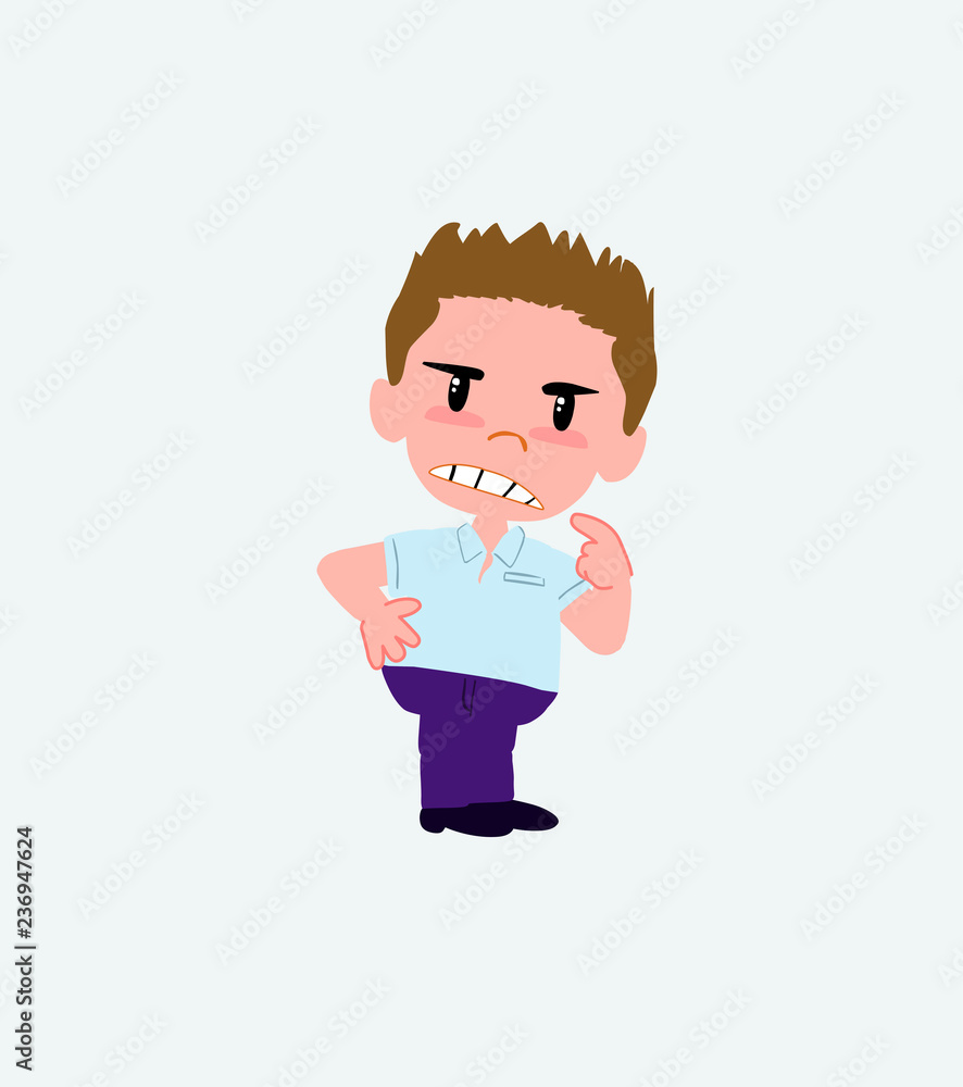 Businessman in casual style ponders, something angry. Businessman in casual style ponders, something angry.