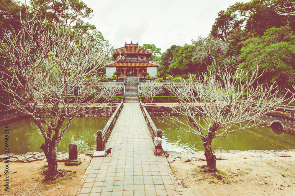 Fototapeta premium Imperial Minh Mang Tomb in Hue, Vietnam.