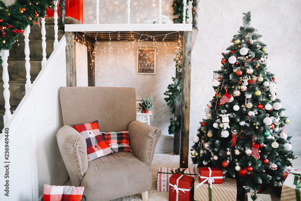 Obraz na plátně New Year festive interior