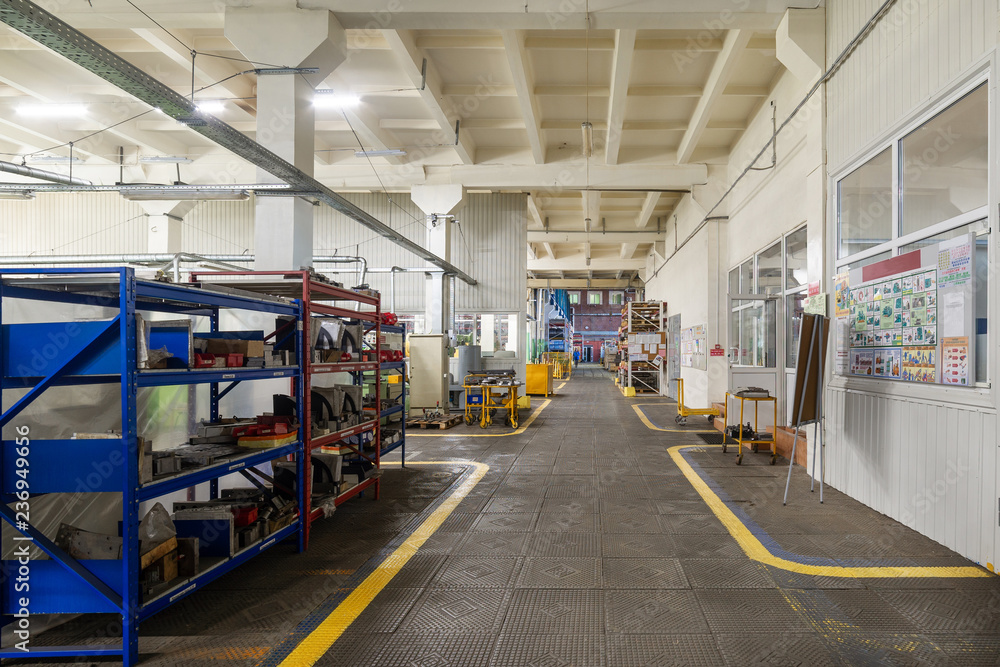 The interior of the metalworking shop. Modern industrial enterprise. The interior of the metalworking shop. Modern industrial enterprise.